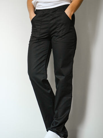 Pantalon de cuisine noir unisexe